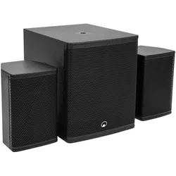 Omnitronic MAXX-1508NG 2.1 (Passiv, Subwoofer aktiv), PA Lautsprecher, Schwarz