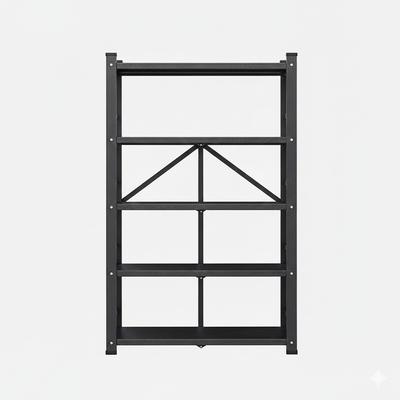 Joybos - 5-stöckiges Metallaufbewahrungsregal 73x37x155 cm schwarz