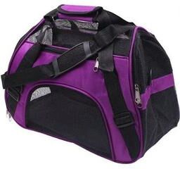 Uplift Essentials Breathable Multi View Portable Pet Carrier purple l