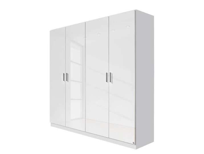Drehtürenschrank 181cm Weiß/Alpinweiß/Hochglanz Weiß
