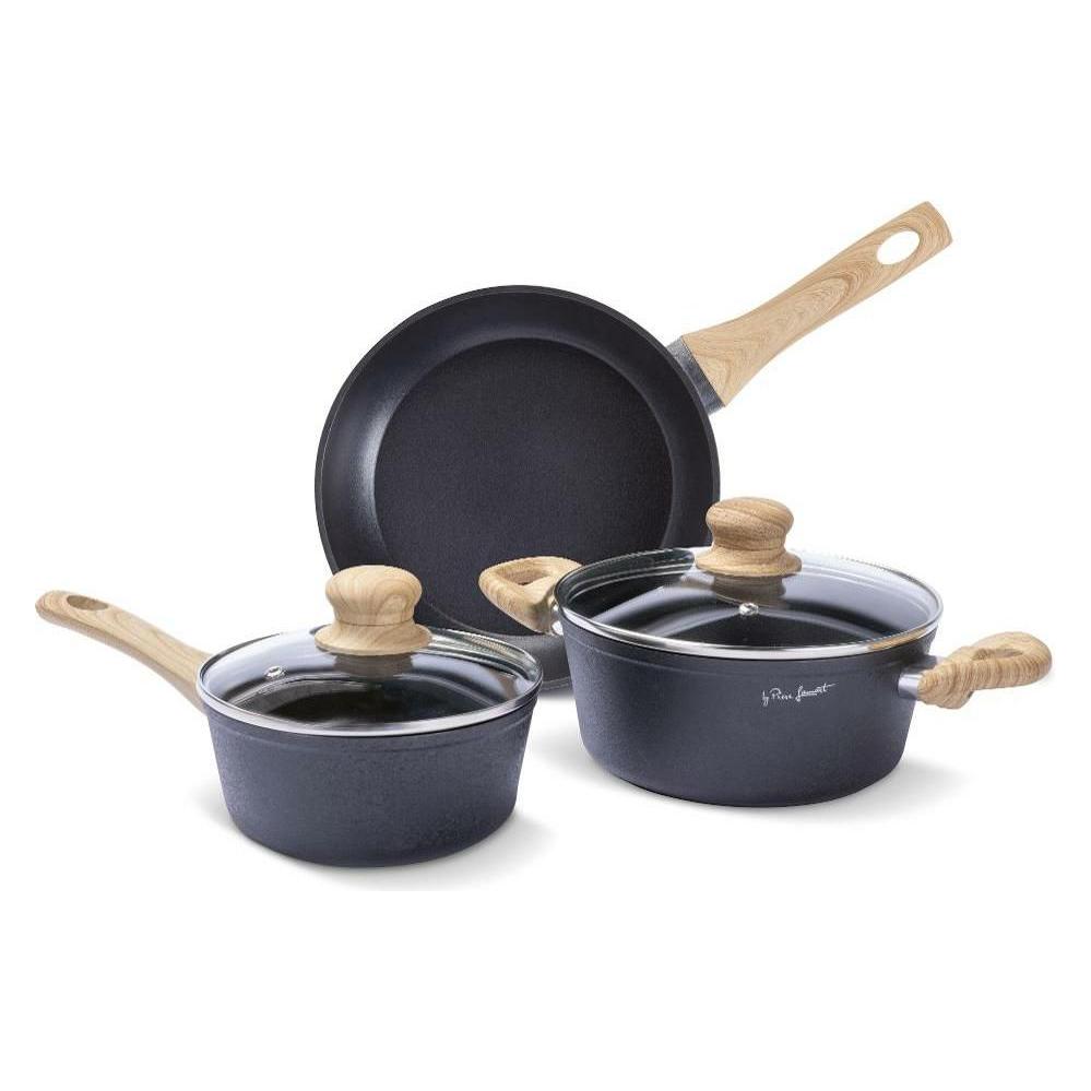 Lamart Natur LT1282 - 5-Piece Cookware Set, Black (8590669372362)