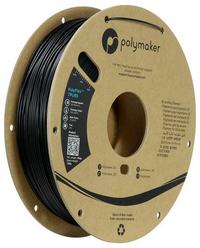 Polymaker PD01001 PolyFlex TPU-95A Filament TPU flexibel 1.75mm 750g Schwarz 1St.