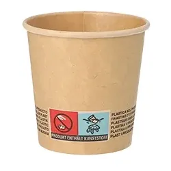 PAPSTAR 50 Trinkbecher, Pappe 0,1 l Ø 6 cm · 6 cm braun