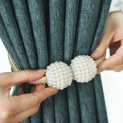 Uplift Essentials Pearl Magnetic Curtain Tieback gray