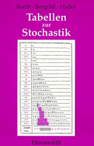 Friedrich Barth - Tabellen zur Stochastik. (Lernmaterialien) - Preis vom 09.10.2026 07:28:09 h