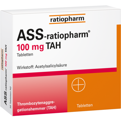 ratiopharm GmbH ASS-ratiopharm 100 mg TAH Tabletten 100 St 01343682