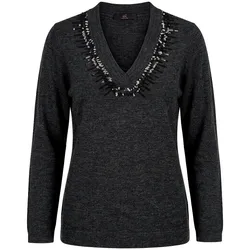 V-Pullover Emilia Lay grau, 44