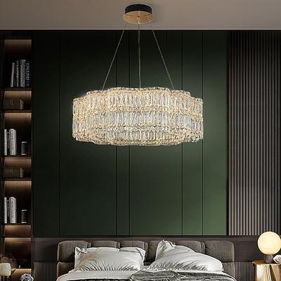 Französisches Licht Luxus-Kristall-Kronleuchter Wohnzimmerlampe moderne einfache Atmosphäre Luxus-Luxus-Villa-Lampen