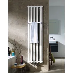 Zehnder Charleston Bar Heizkörper, Design-Heizkörper mit Handtuchhalter, weiß RAL 9016, Maße 1492x62x577 mm