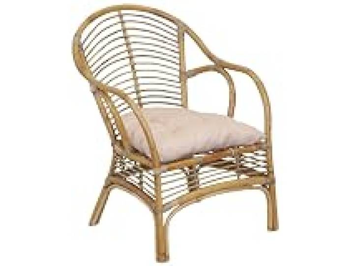 AUBRY GASPARD Fauteuil Rotin Beige 63 x 68 x 88 cm