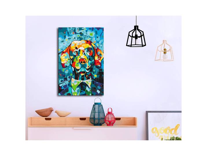 Peinture par numéro - Chien Lin Multicolore 40 x 50cm