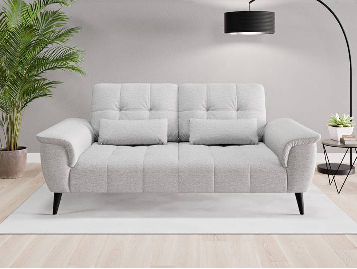 Einzelsofa Tokio - Grau (Lichtgrau) - Feiner Strukturstoff