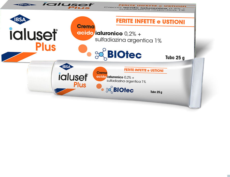 Ialuset Plus Crema Ferite Infette e Ustioni 25 g