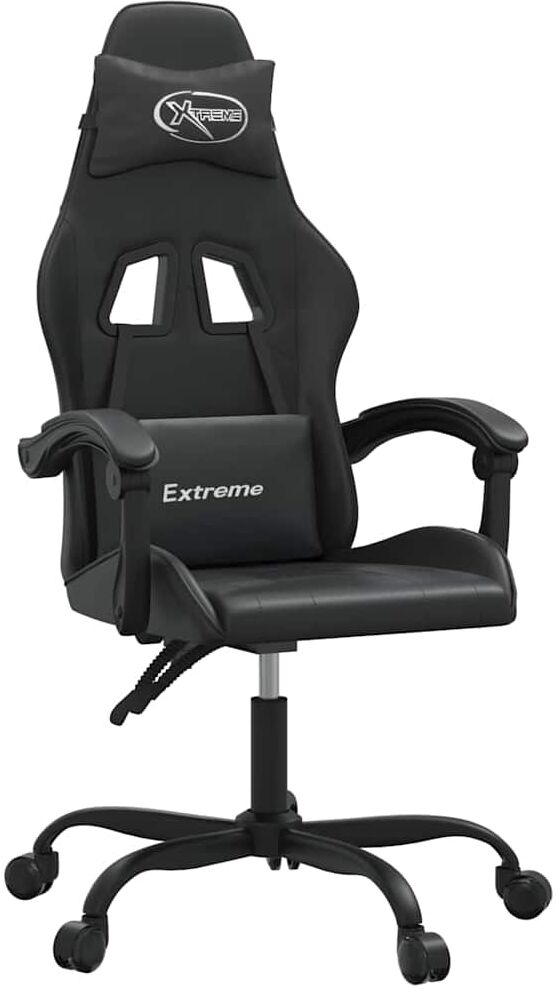 vidaXL Chaise de jeu Noir Similicuir