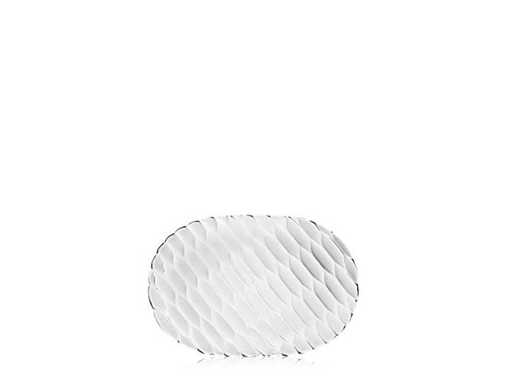 Kartell Jellies Family Tablett, Plastik, Glasklar, 40 x 36.5 x 1.5 cm