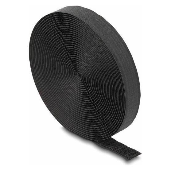Delock Klettband auf Rolle mit Schlaufe L 3 m x B 20 mm schwarz (20 mm) (19111)