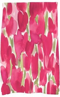 E by Design Tulip Blossom 18 x 30 inch Floral Kitchen Towel
