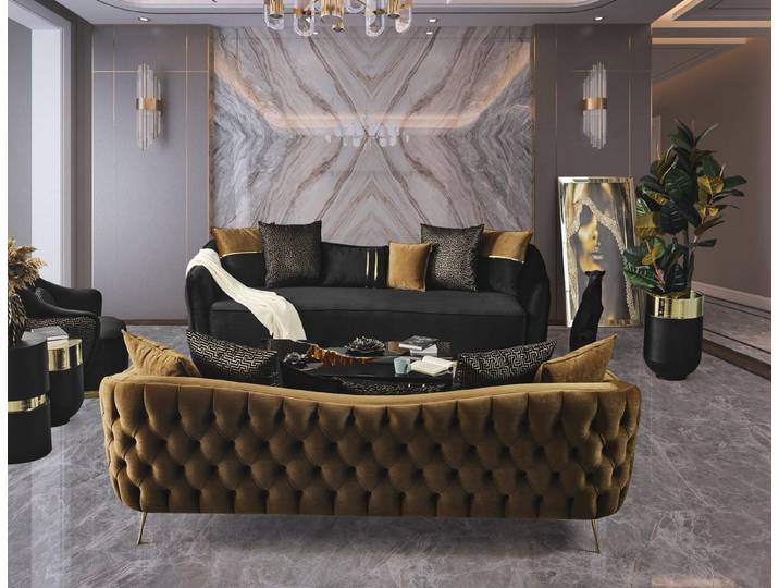 Xlmoebel Sofa Elegante Leder-Couch in Braun für stilvolles Wohnen, 2 Teile, Made in Europa