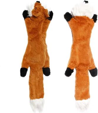 Quick Pick Pro WildPaws No Stuffing Plush Dog Toy With Squeaker & Crinkle Sound fox Plush