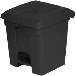 Treteimer Orgavente aus Kunststoff grau 30 L Abfalleimer mit Pedal, HACCP-konform