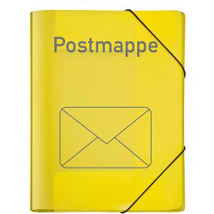 Veloflex Postmappe 4442718, A4, aus Kunststoff, mit 3 Einschlagklappen & Gummizug