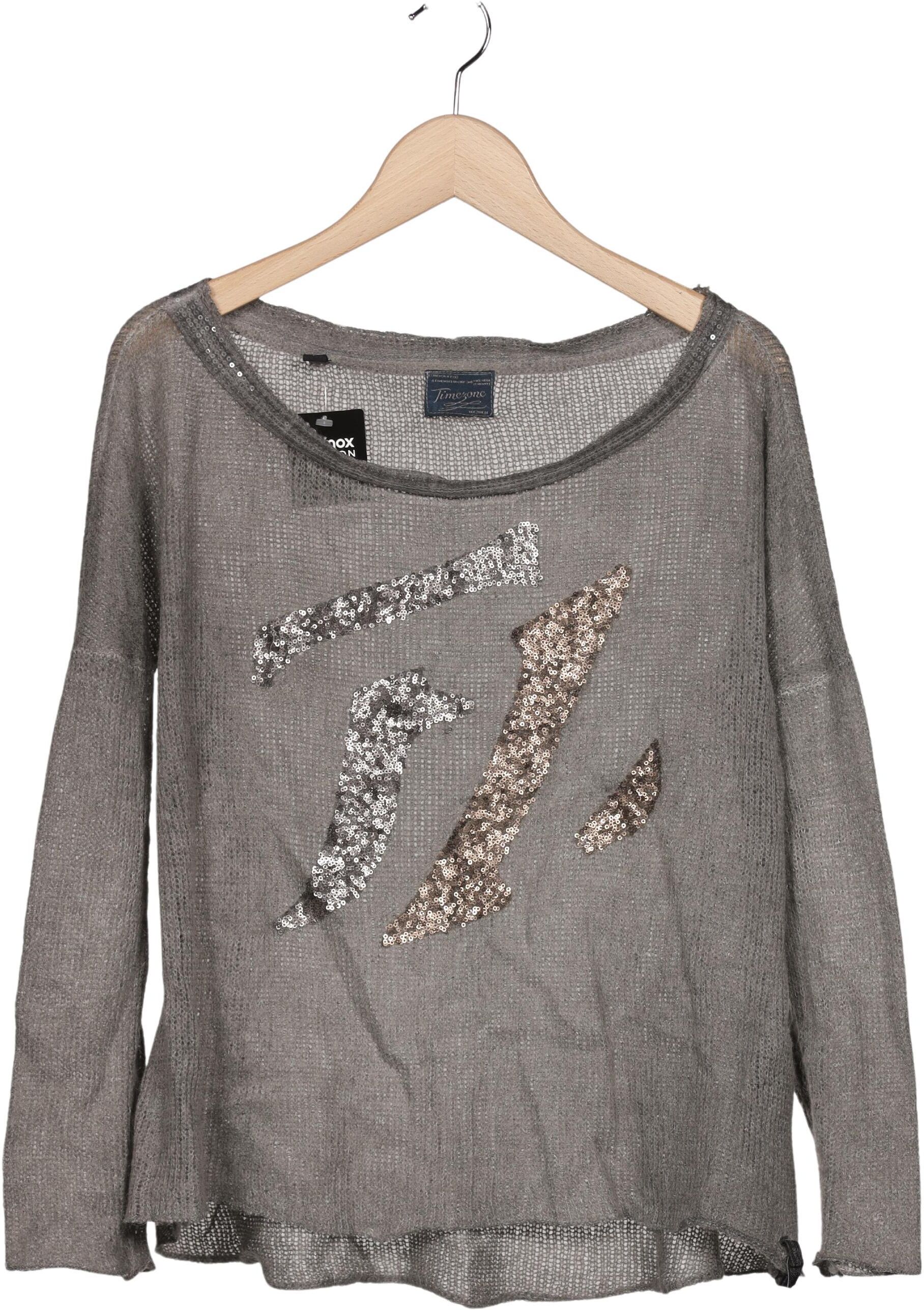 Timezone Damen Pullover, Grau, Gr. L, Wolle / Synthetik / Mohair - Second Hand