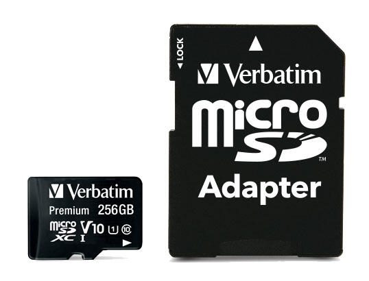 Verbatim Premium Speicherkarte 256 GB (SD-Adapter inbegriffen) 44087