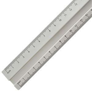 Eberhard-Faber Lineal 570009, 30 cm, Aluminium, silber, für Rechts- & Linkshänder