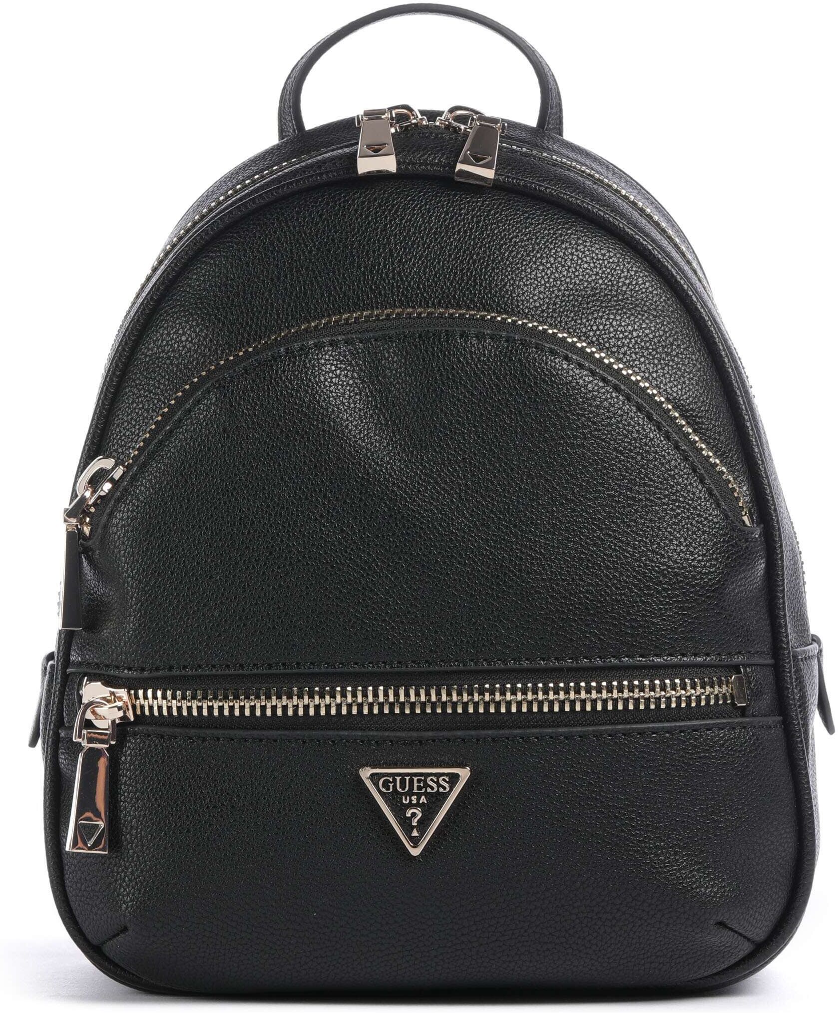 Guess Manhattan Rucksack aus Leder, schwarz