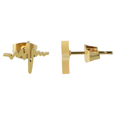 Paar Ohrstecker ADELIA´S "Ohrringe – Ohrstecker aus Edelstahl", Damen, Gr. Damen, Edelstahl, gold, Ohrringe, Perfekt als Geschenk zum Weihnachten