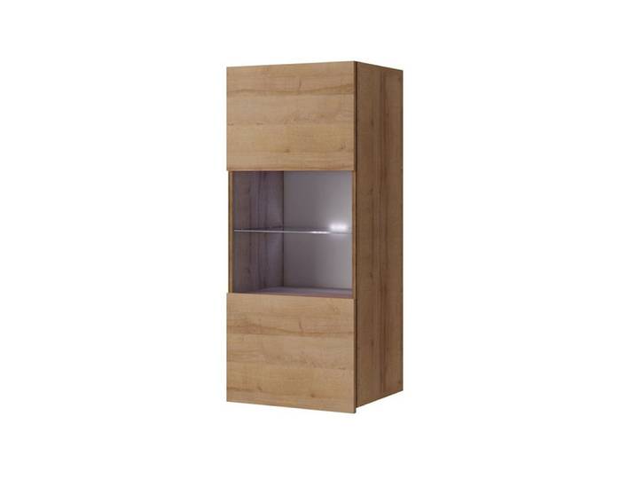 Lomadox Vitrine CAIRNS-132 in Eiche Nb., Modern, grifflos