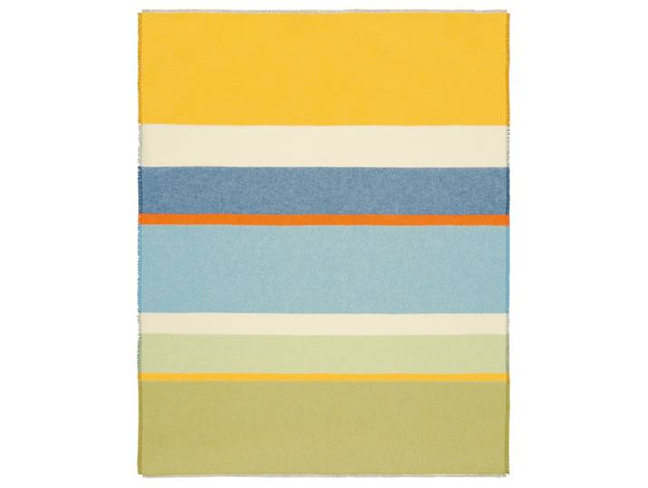Plaid BIEDERLACK Plaid Summer , fresh stripe, B:130cm L:170cm, Baumwolle, Polyacryl, Wohndecken, Plaid, sommerliches Plaid mit Fransen