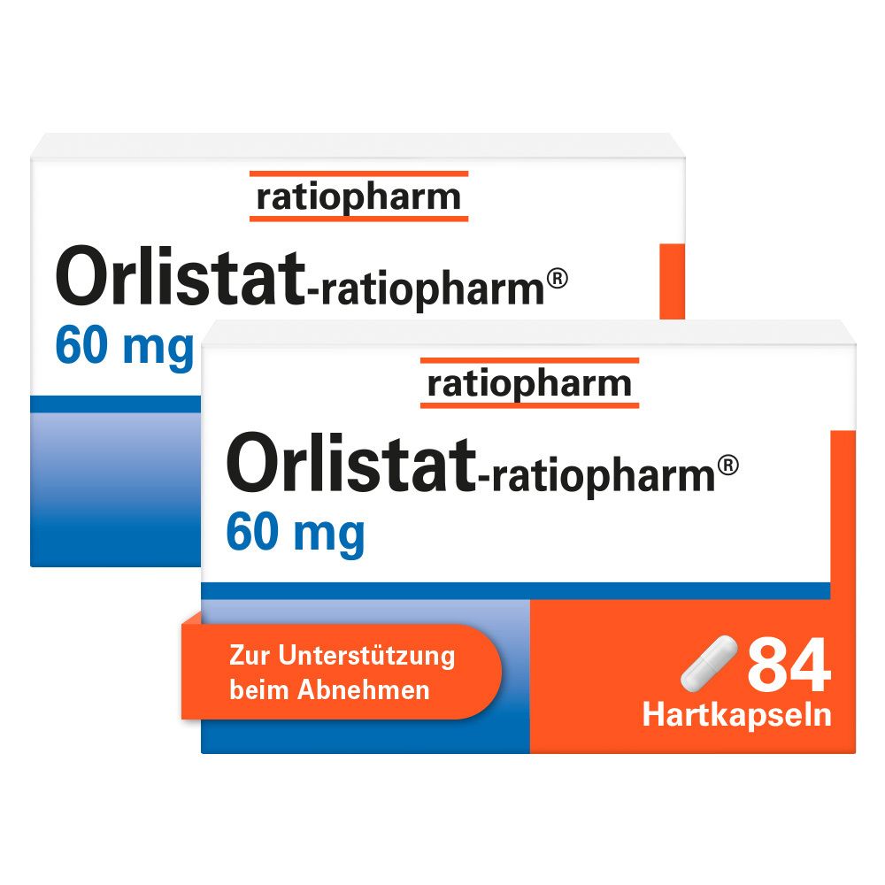 ORLISTAT-ratiopharm 60 mg Hartkapseln Doppelpack 2x84 St Kapseln