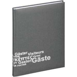 Pagna Gästebuch 30918-10 Europa, grau, 19 x 26 cm, blanko weiß, Hardcover mit Prägung, 96 Seiten