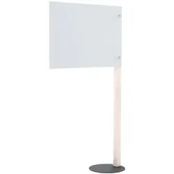 Paperflow Nies- und Spuckschutz Trennwand weiß blickdicht aus Polystyrol 98 x 65 cm weiß, 98x176.5x40 cm