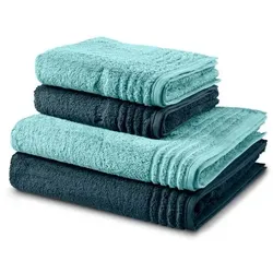 Vossen Handtuch-Set Vienna Style 4-teilig Baumwolle Blau