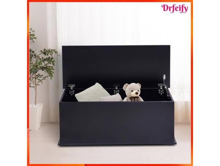 Coffre de rangement - AKOZON - 10304 - Grande capacité - Charnières sécurité anti-pincement - 100 x 40 x 40 cm