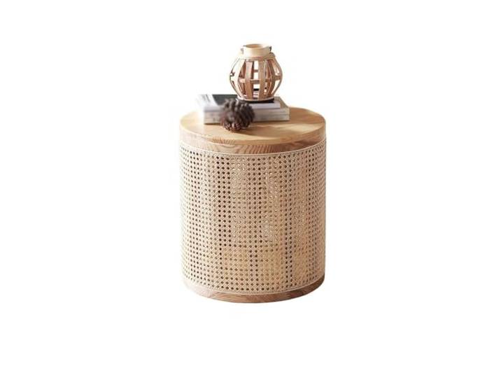 YCCHAH Sofatisch Rattan Wohnzimmer Beistelltisch Rund Sofa Couchtisch Balkon Freizeit Aufbewahrung Ecktisch Wohnzimmer-Beistelltisch