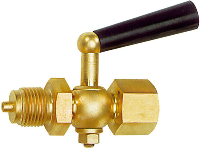 Riegler Robinet d'arrêt manomètre, douille - tenon, laiton brut, G 3/8 (9008)