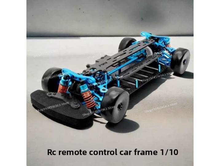 Kit de modification DIY pour voiture télécommandée RC 1/10, châssis en fibre de carbone et accessoires en aluminium, modèle TT02, ensemble complet.