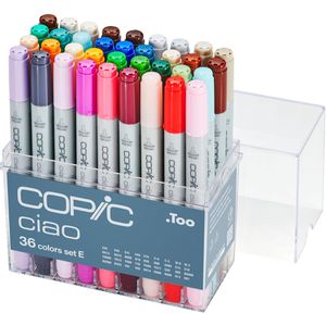 COPIC Layoutmarker Ciao Set E, farbig sortiert, 36 Stück