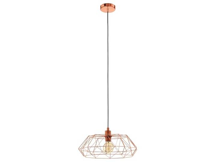 Eglo Suspension Carlton 2\, lampe suspendue vintage 1 flamme\, luminaire rétro en acier\, couleur cuivre\, douille E27
