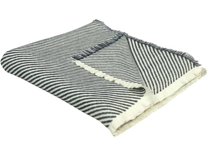 Wohndecke ADAM Stripes , grau (dunkelgrau), B:150cm L:210cm, Baumwolle, Wohndecken, Wohndecke, GOTS zertifiziert - aus Bio-Baumwolle, Kuscheldecke