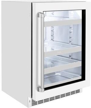 ZLINE 24 in. Touchstone 151 Can Beverage Fridge With Stainless Steel Glass Door