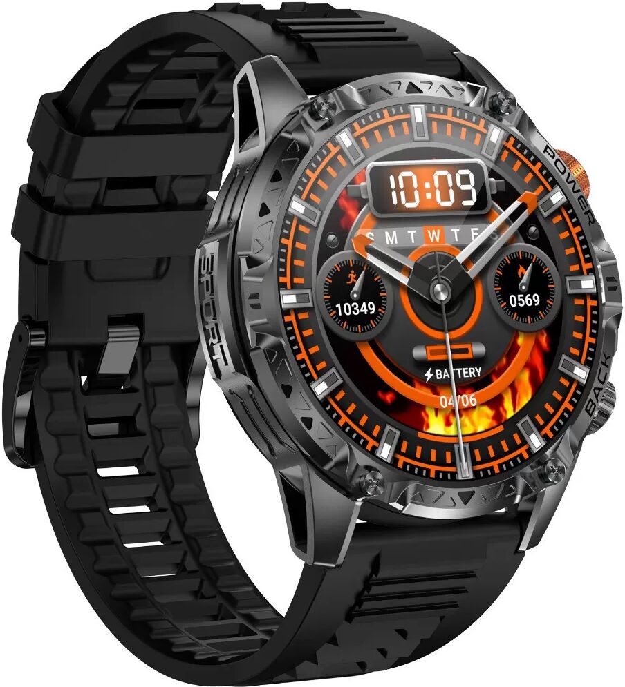 INF Multifunktionale Smartwatch mit Herzfrequenz-, Blutsauerstoff- und Schlafüberwachung - IP68 Wasserdicht Schwarz