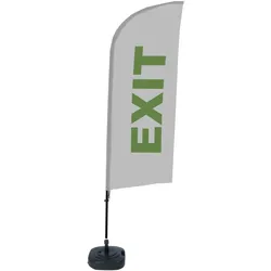 SHOWDOWN Displays Showdown Beachflag - Komplett-Set - Exit Englisch - Grau/Schwarz
