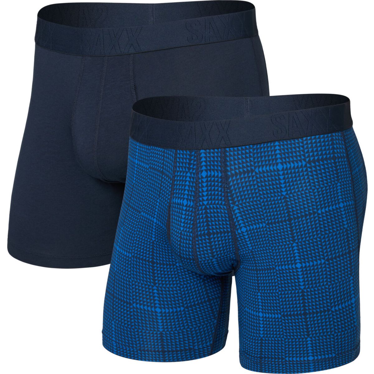 Saxx Droptemp Cooling Cotton Boxer Brief FLY 2PK rad plaid/dark ink (RPD) XL SXPP2C-RPD-XL