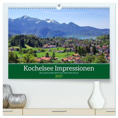 Kochelsee Impressionen - Ein Jahr in Bildern am Ufer der Stille (hochwertiger Premium Wandkalender 2027 DIN A2 quer), Kunstdruck in Hochglanz