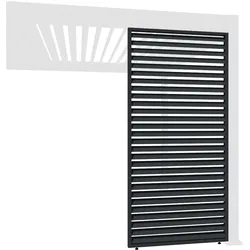 Weide Horizontale Lamellenwand Für Pergola Aus Aluminium 3 Maße Anthrazit0.83 Meter