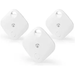 Nedis Schlüssel-Finder Batteriebetrieben 3x CR2032 Batterien enthalten Bluetooth version: 5 (Apple Find My), Tracker, Weiss